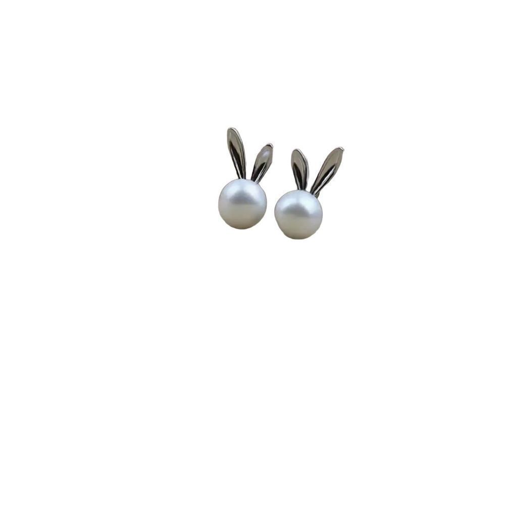 Easter Bunny Stud Earrings Rabbit &‎ Faux Pearl Ear Jewelry Women Girls